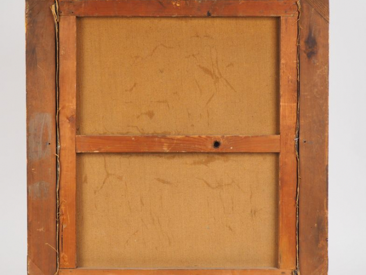 Charley. GARRY. ' Elégante à la robe rose et à l'ombrelle' Huile sur t