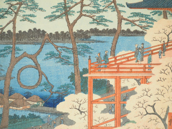 HIROSHIGE (1797-1858) Deux estampes oban tate-e de la série des « Cent