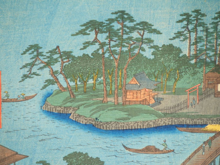 HIROSHIGE (1797-1858) Deux estampes oban tate-e de la série des « Cent