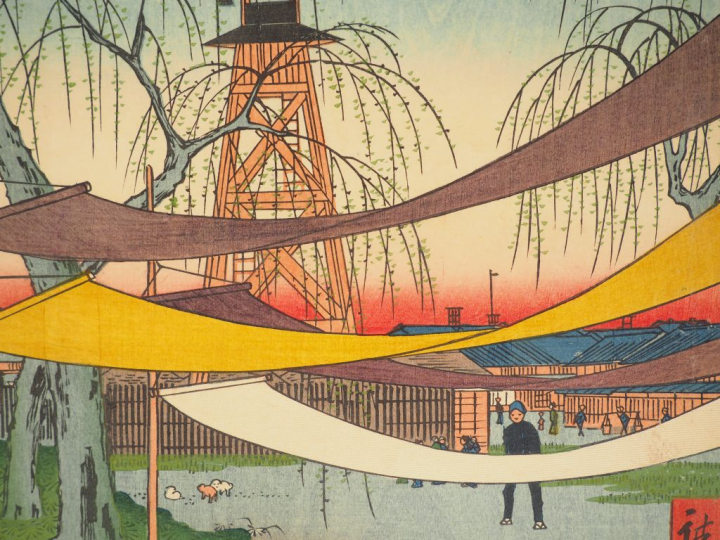 HIROSHIGE (1797-1858) Deux estampes oban tate-e de la série des « Cent