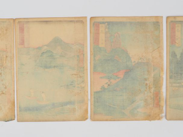 HIROSHIGE (1797-1858) Huit estampes oban tate-e de la série des « Vues