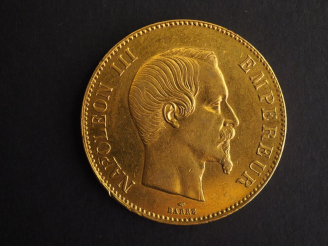 Vente aux enchères Pièce de 100 Francs or, 1858-A. FRAIS ACHETEURS : 5% TTC
