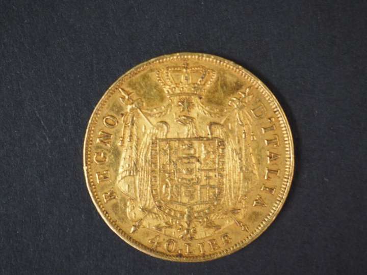 Pièce de 40 Lire or, 1812-M. FRAIS ACHETEURS : 5% TTC