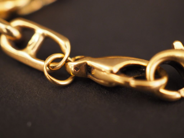 Bracelet en or jaune, maille marine.  Long. 25,5 cm Poids. 18,66 g (de