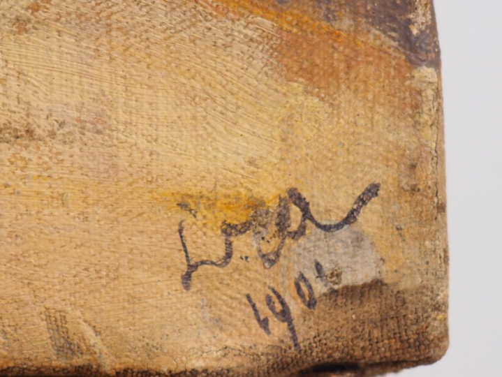 Louis Joseph ANTHONISSEN "Ville d'Afrique du Nord" Huile sur toile. Si