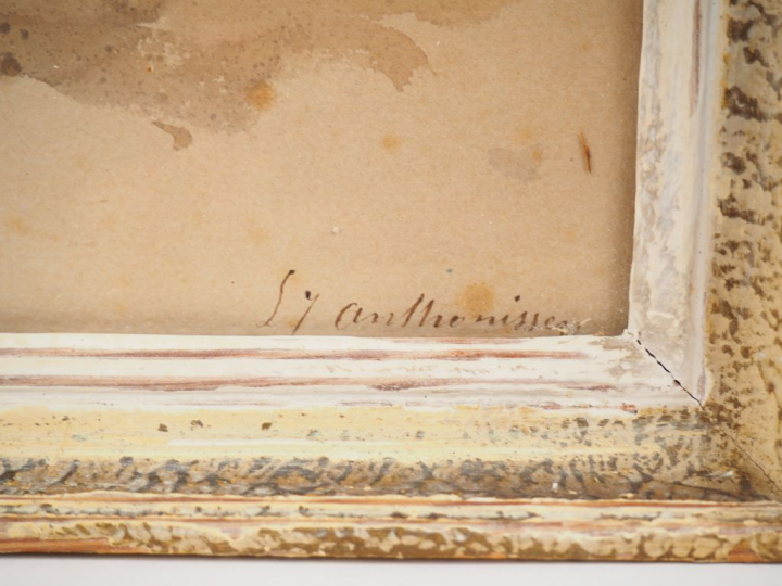 Louis Joseph ANTHONISSEN "Fillette d'Afrique du Nord" Aquarelle. Signé