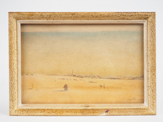 Vente aux enchères Louis Joseph ANTHONISSEN "Paysage d'Afrique du Nord" Aquarelle. Signée