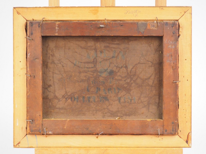 Louis Joseph ANTHONISSEN "Paysage animé" Huile sur toile.  Dim. 24,5 x