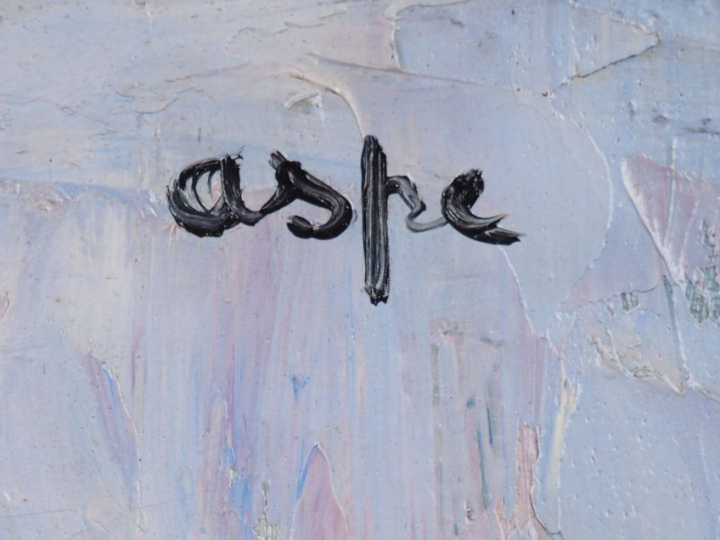 Renée ASPE "Jeune mexicaine" Huile sur toile.  Signée en haut à droite