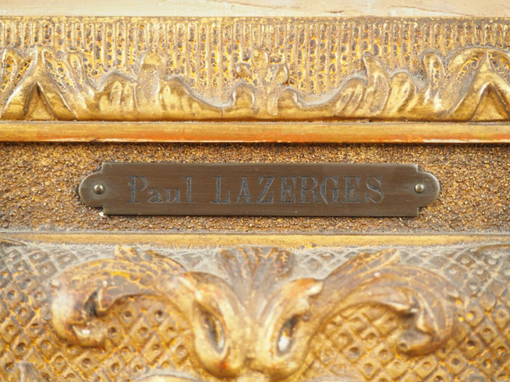 Paul LAZERGES "La Caravane" Huile sur toile. Signée en bas à gauche et
