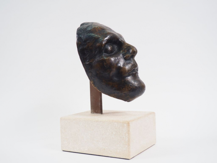 Jacques LIPCHITZ  Masque mortuaire en bronze de Modigliani.  Exemplair