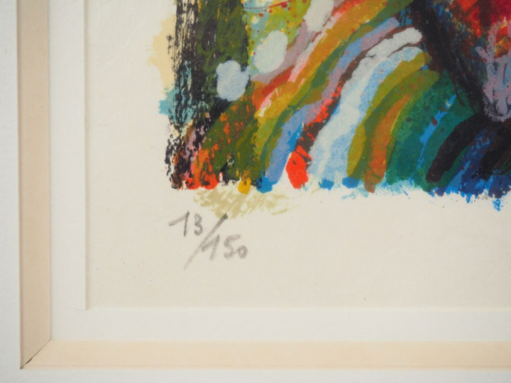 TOBIASSE "Bethsabée et la main de David" Lithographie sur Japon Numéro