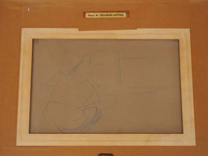 Henri de TOULOUSE-LAUTREC  «Etude » Dessin double faces au crayon.  Si