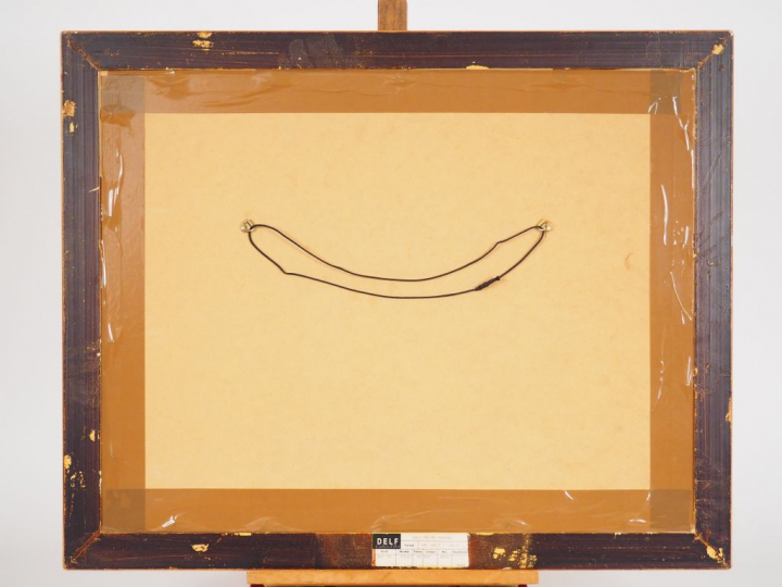 VOLTI. "Nu allongé" Dessin à la sanguine. Signé en bas à gauche. Dim à