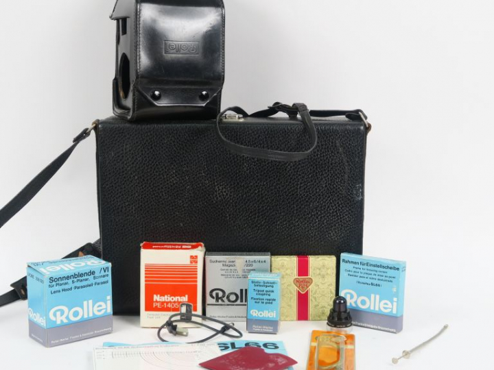 ROLLEIFLEX SL 66 n°2908103 avec housse, lanière et trois objectifs : C