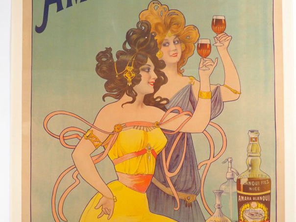 AMARA BLANQUI. Affiche par Nover, imprimerie Revon, 1900.  Condition :