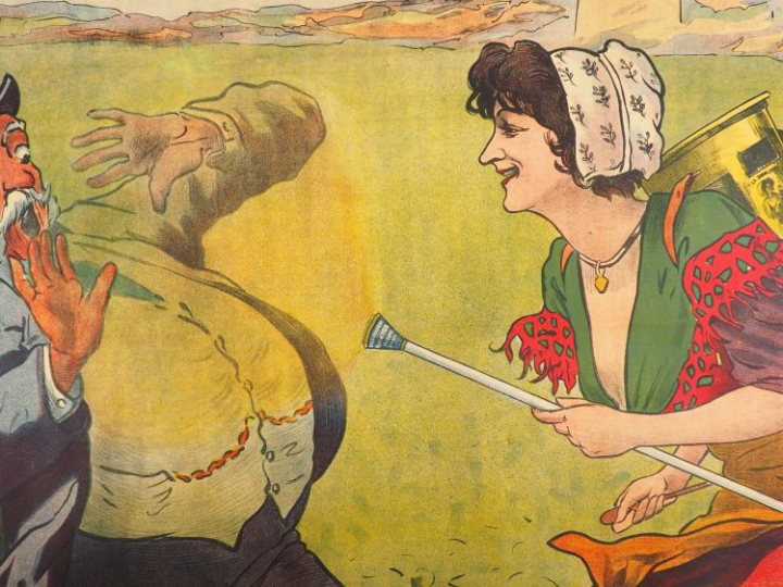 SOUFREUSES POUDREUSES LA CATALANE. Affiche par E.L. Cousyn, imprimerie