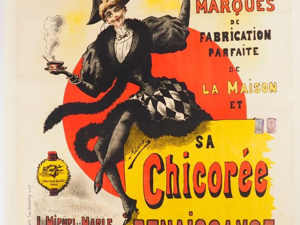 CHICORÉE RENAISSANCE. Affiche par Minos, imprimerie Delanchy, 1900. Co