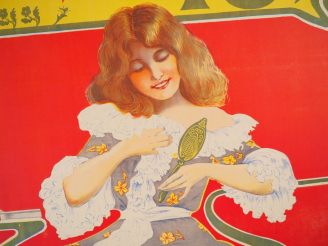 Vente aux enchères DENTIFRICES ROI. Affiche anonyme, imprimerie Affichage Nouveau Paris, 