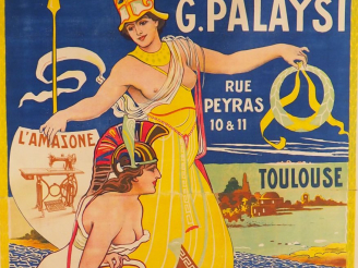 Vente aux enchères G. PALAYSI. Affiche par Jean Meittex, imprimerie Moullot, circa 1920. 