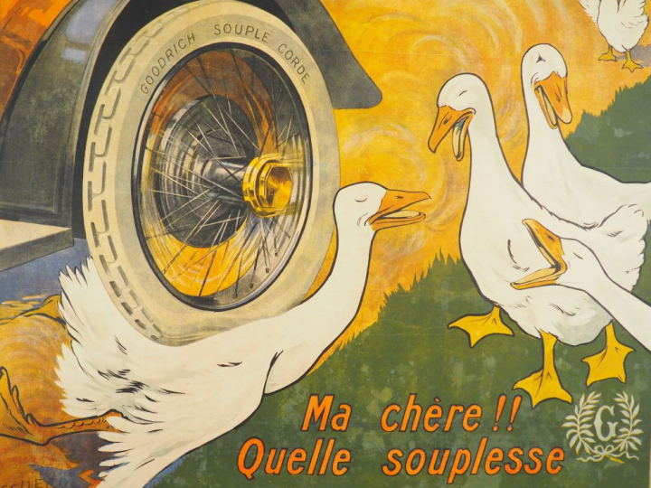 GOODRICH SOUPLE CORDE. Affiche par Cellery, imprimerie B. Arnaud, circ