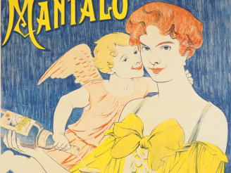 Vente aux enchères MANTALO. Affiche par W. Lachou, imprimerie Moullot, circa 1920. Condit