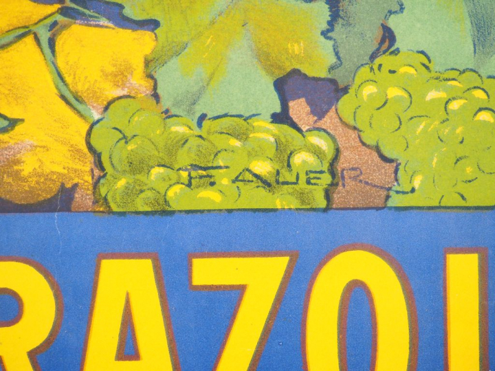 SOUFRES MARTY   PARAZOL. Affiche par F. Auer, imprimerie Vercasson, 19