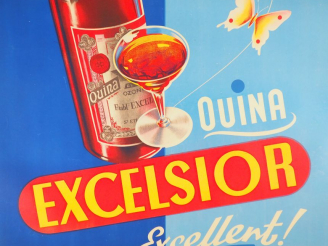 Vente aux enchères EXCELSIOR QUINA. Affiche par Kalischer, imprimeries réunies de Lyon, c