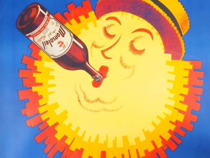 MONSOLEIL. Affiche par Robys (R. WOLFF), imprimerie Avenue Pub St Etie