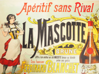 Vente aux enchères LA MASCOTTE. Affiche anonyme, imprimerie Cassan Toulouse, circa 1950. 