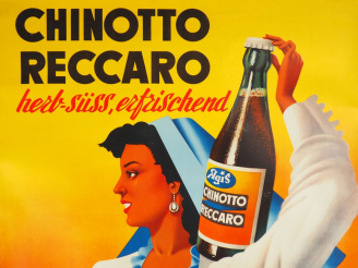 Vente aux enchères CHINOTTO RECCARO. Affiche anonyme, imprimerie Hug Zurich, circa 1950. 