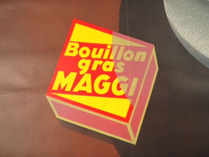 BOUILLONS GRAS MAGGI. Affiche. Condition : B Entoilée. Dim. : 298.5 x 