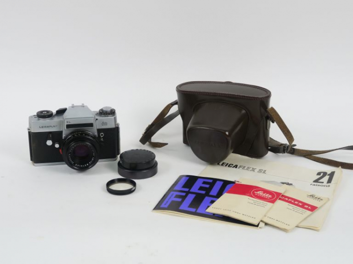 LEICAFLEX SL n°1255093 avec objectif SUMMICRON-R 1 : 2/50 n°2423475, h