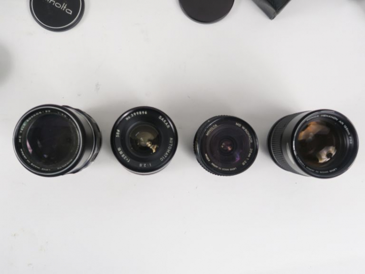 MINOLTA SRT101 n°1855112 avec cinq objectifs : Objectif MINOLTA MC ROK