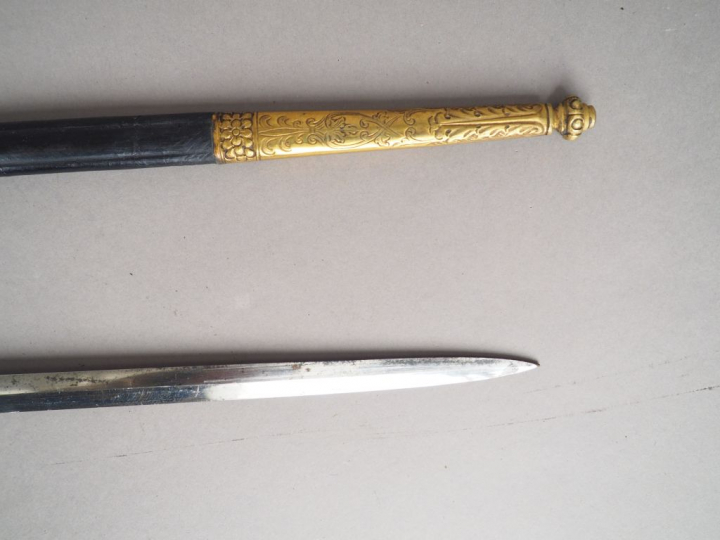 Epée à clavier Général de Brigade Second Empire. Lame symétrique à qua