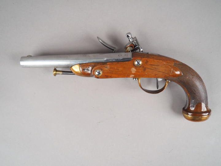 Pistolet réglementaire d’officier modèle 1816 à silex, fabrication, co