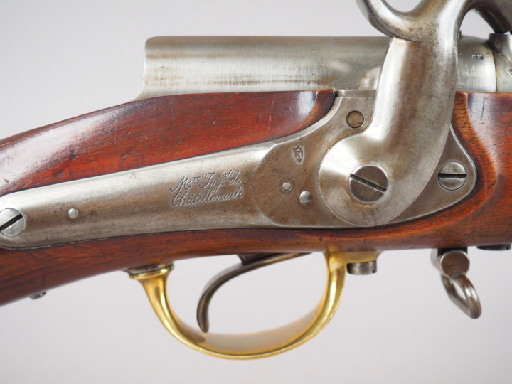 Rarissime mousqueton d’essai Arcelin modèle 1856 à chargement par la c