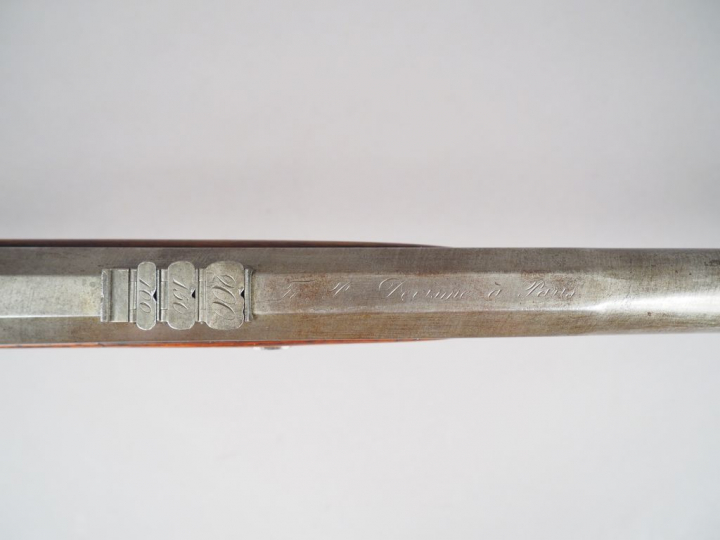 Intéressante carabine à percussion au calibre de munition (16 à la liv