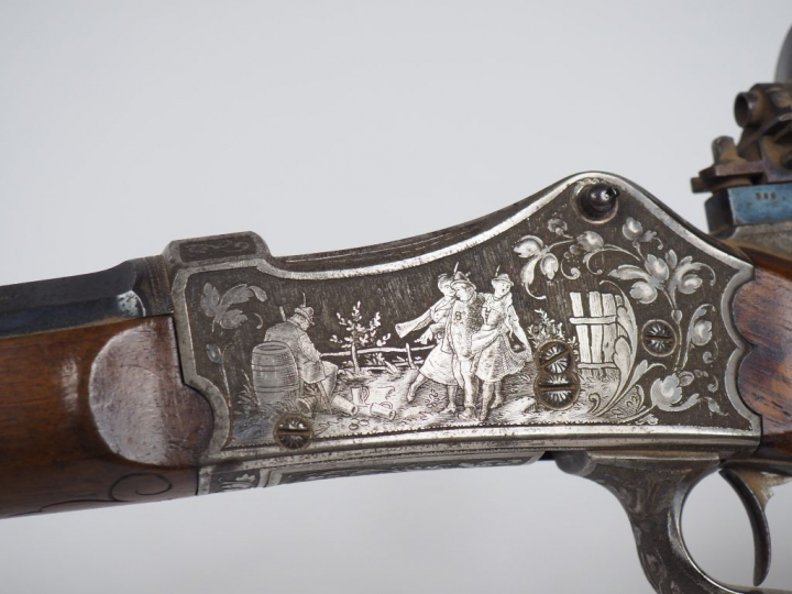 Belle carabine de tir allemande à bloc tombant en calibre 8mm (soufre 