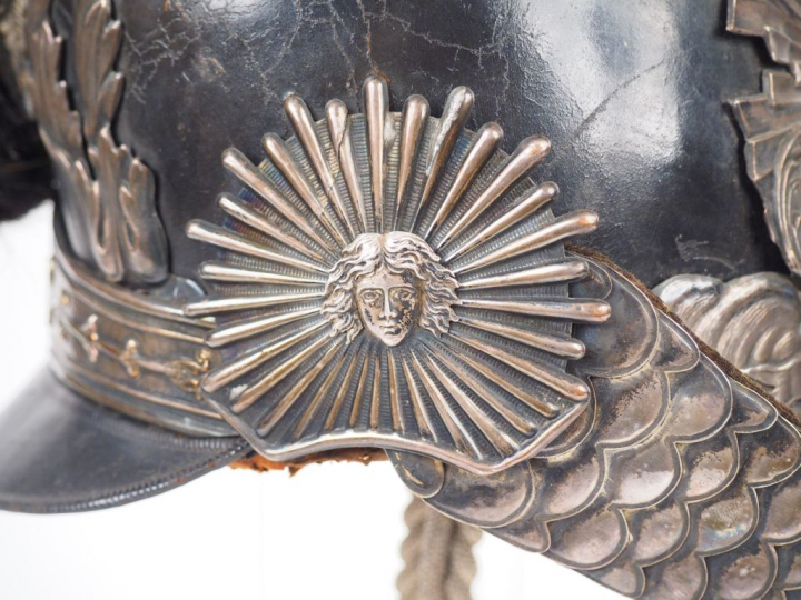Superbe casque des Gardes du Corps du Roi Première Restauration, modif