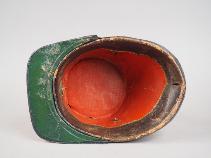 Shako d’officier de musicien du régiment de Génie. Belle coiffure, fût