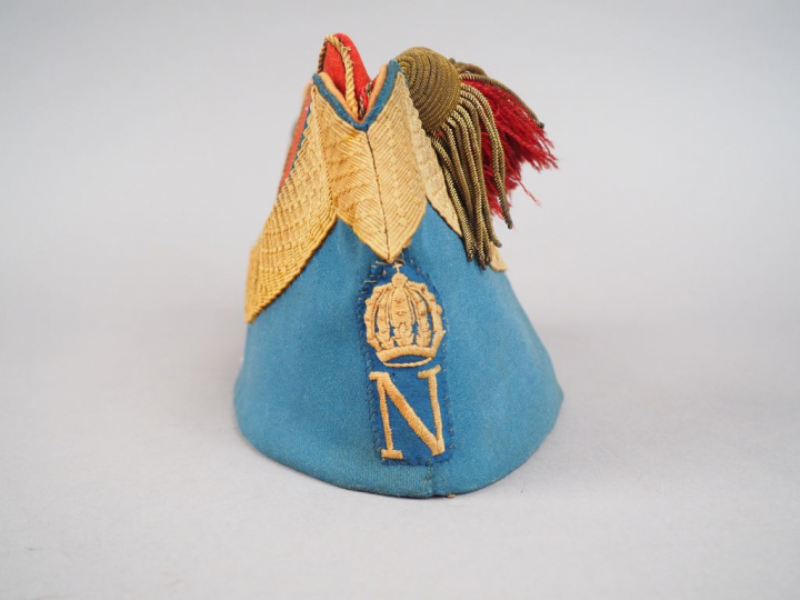 Rare bonnet de police de cent-gardes, modèle 1857 construit en drap ga