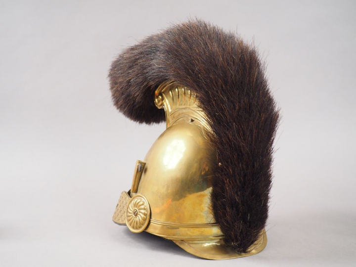 Casque de Pompier modèle 1853 des sapeurs-pompiers de Tranqueville (Vo