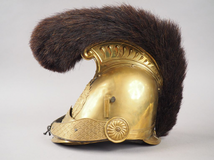 Casque de Pompier modèle 1853 des sapeurs-pompiers de Tranqueville (Vo