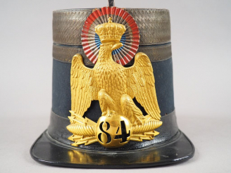 Vente aux enchères Képi de colonel du 84ème régiment de ligne modèle 1860. Fût tronconiqu