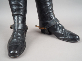 Vente aux enchères Belle paire de bottes de cavalerie à l’écuyère d’un général Second Emp