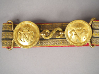 Vente aux enchères Superbe ceinturon porte épée pour officier des grenadiers-voltigeurs, 