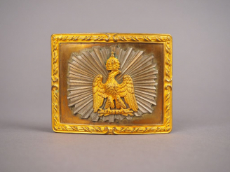 Vente aux enchères Belle Plaque de ceinturon d’officier de cuirassier de la Garde impéria