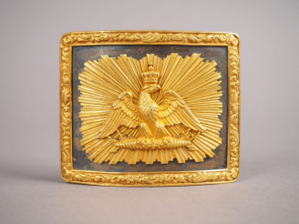 Vente aux enchères Exceptionnelle plaque de ceinturon d’officier supérieur de cavalerie d
