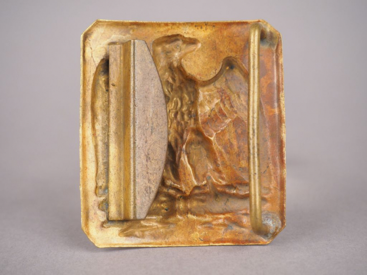 Plateau de ceinturon rectangulaire à pans coupés de la Garde Nationale